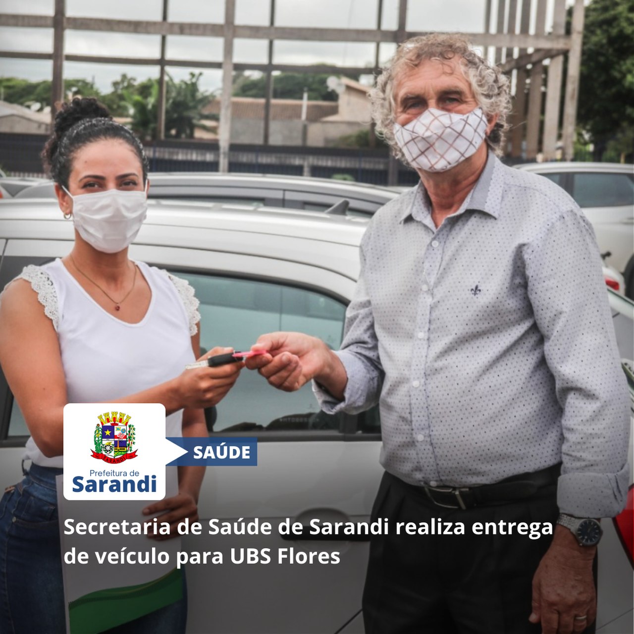 Secretaria de Saúde de Sarandi realiza entrega de veículo para UBS Flores